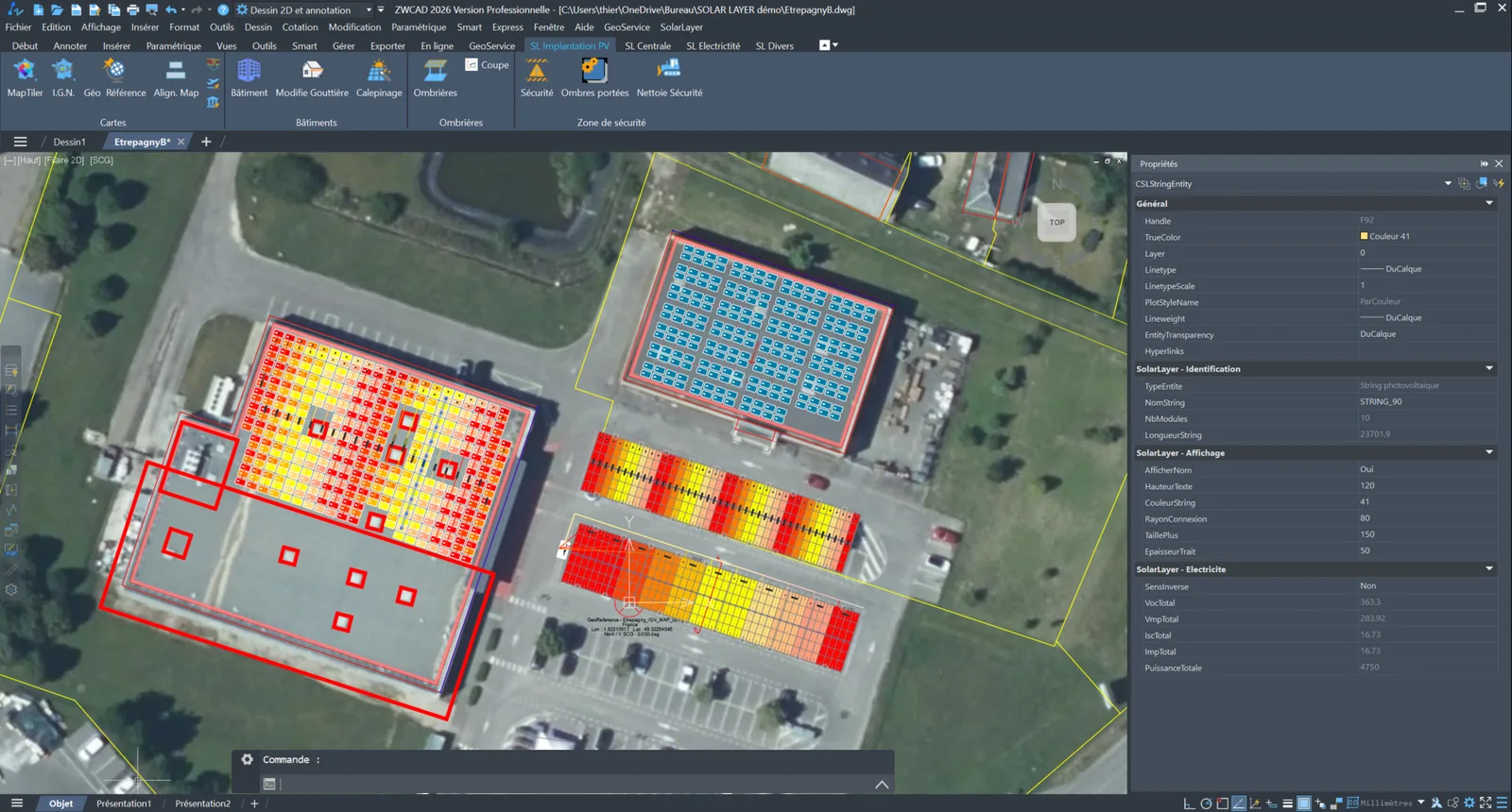 Solar Layer ZW — Étude électrique